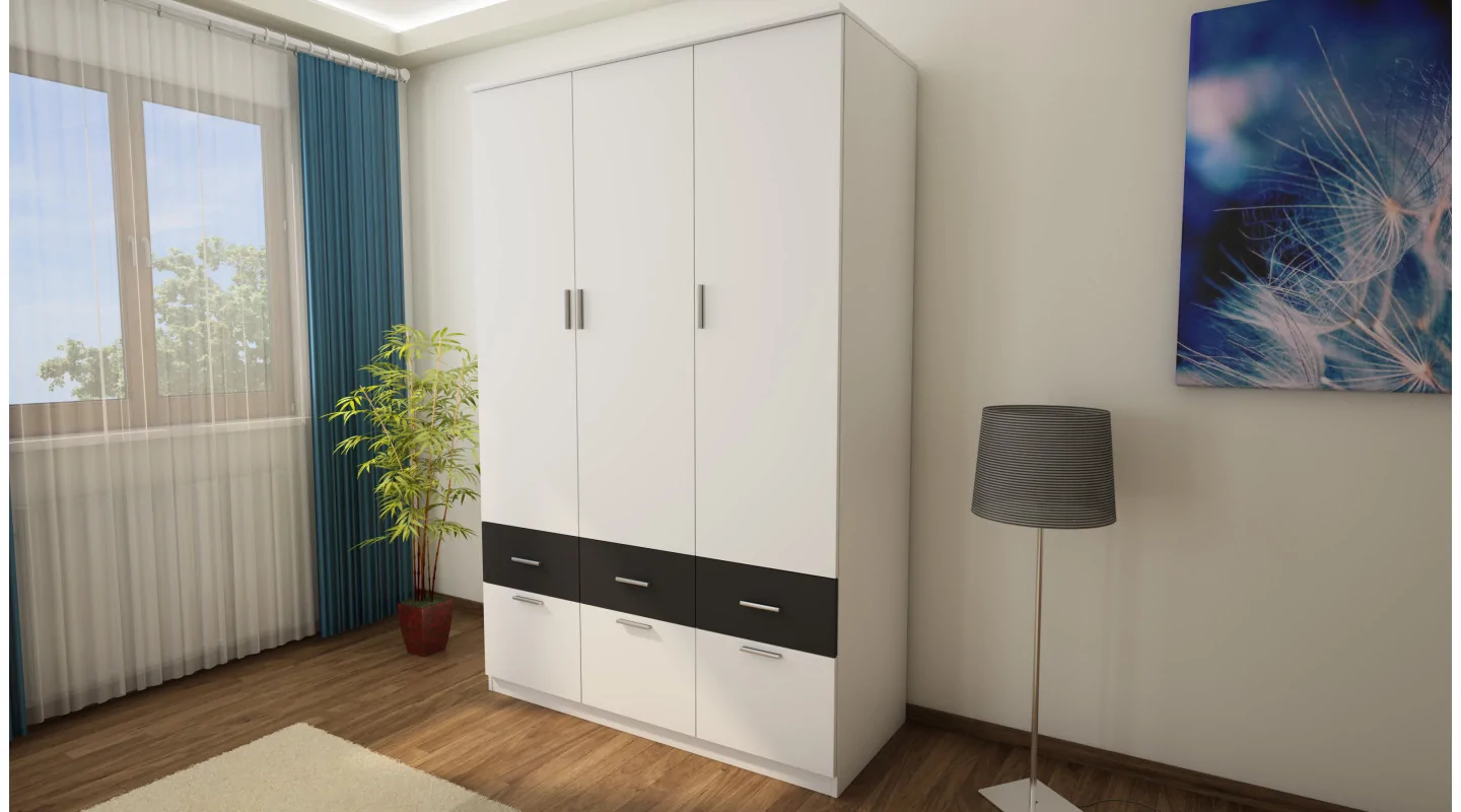 Szafa 140x216 cm biała – Karo | eMeblast
