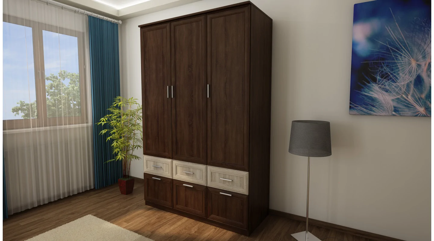 Szafa 140x216 cm sonoma ciemna – Karo | eMeblast