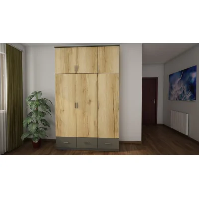 Szafa 150x242 cm grafit dąb grand naturalny – Vento | eMeblast