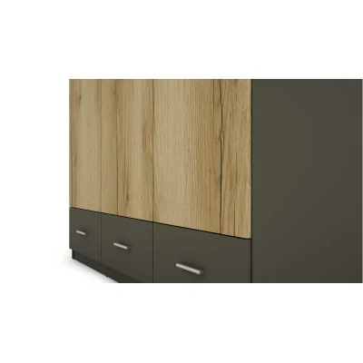 Szafa 150x242 cm grafit dąb grand naturalny – Vento | eMeblast