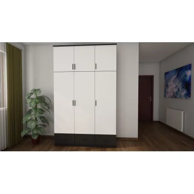 Szafa 150x242 cm czarny biel – Vento | eMeblast