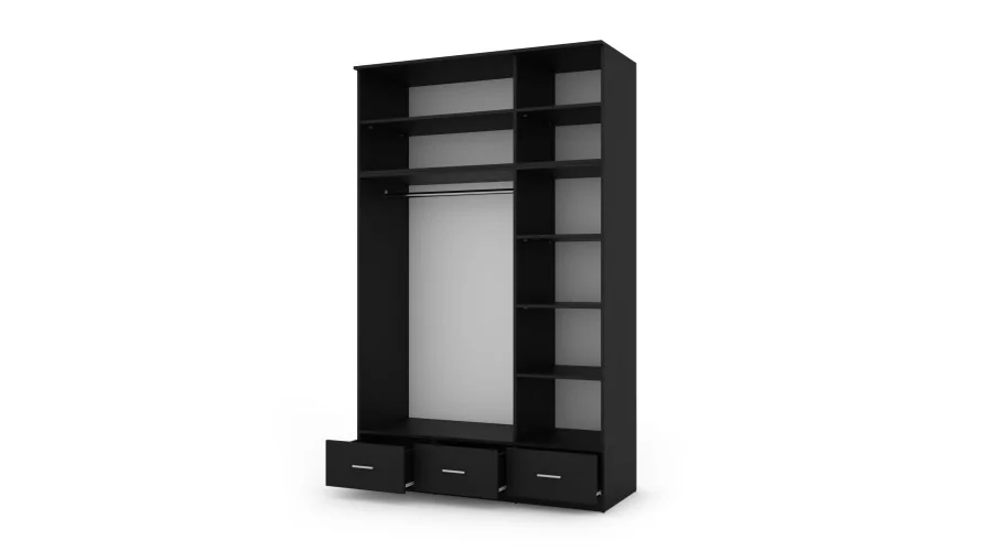 Szafa 150x242 cm czarny biel – Vento | eMeblast