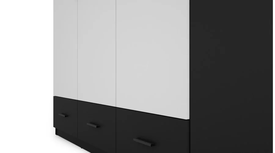 Szafa 150x242 cm czarny biel – Vento | eMeblast