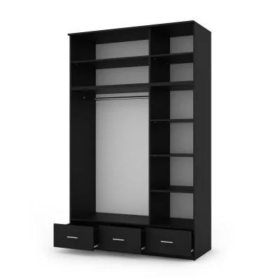 Szafa 150x242 cm czarny biel lustro – Vento | eMeblast Szafa 150x242 cm czarny biel lustro – Vento | eMeblast