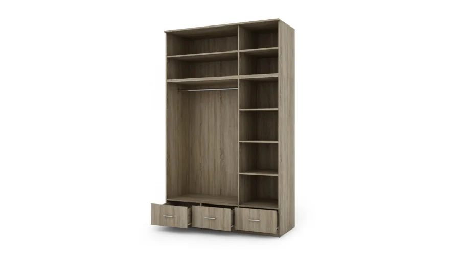 Szafa 150x242 cm sonoma jasna biel lustro – Vento | eMeblast