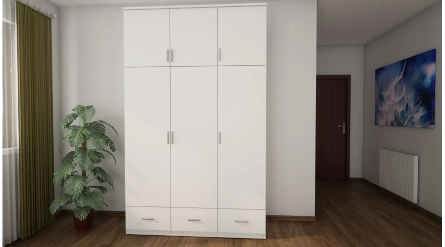 Szafa 150x242 cm biała – Vento | eMeblast Szafa 150x242 cm biała – Vento | eMeblast