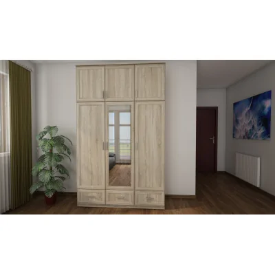 Szafa 150x242 cm sonoma jasna lustro – Vento | eMeblast