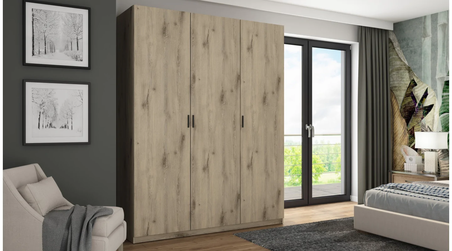 Szafa 180x230 cm dąb lumberjack frost – Aven | eMeblast Szafa 180x230 cm dąb lumberjack frost – Aven | eMeblast