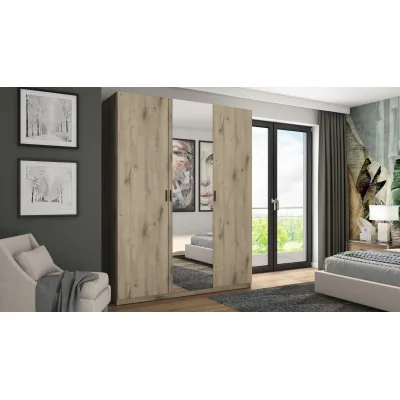 Szafa 180x230 cm dąb lumberjack frost lustro – Aven | eMeblast