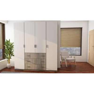 Szafa 200x220 cm sonoma jasna biel – Calen | eMeblast