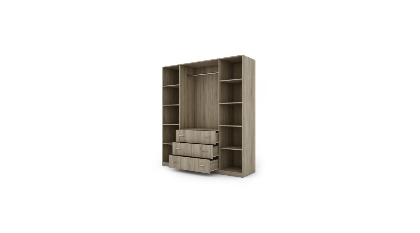 Szafa 200x220 cm sonoma jasna biel – Calen | eMeblast Szafa 200x220 cm sonoma jasna biel – Calen | eMeblast