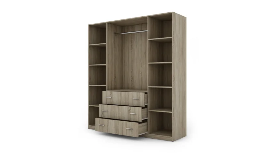 Szafa 200x220 cm sonoma jasna biel – Calen | eMeblast Szafa 200x220 cm sonoma jasna biel – Calen | eMeblast