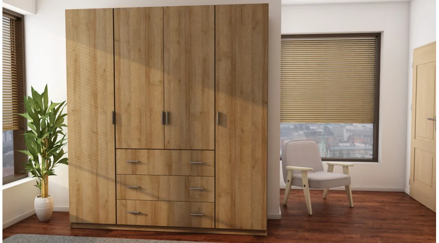 Szafa 200x220 cm dąb riva – Calen | eMeblast