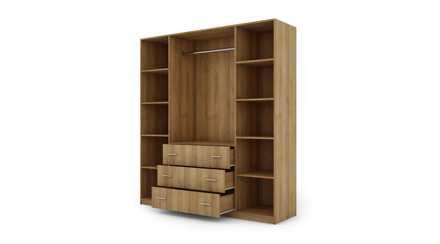Szafa 200x220 cm dąb riva lustro – Calen | eMeblast