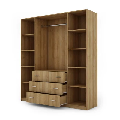Szafa 200x220 cm dąb riva lustro – Calen | eMeblast
