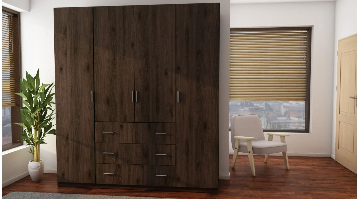 Szafa 200x220 cm orzech okapi – Calen | eMeblast Szafa 200x220 cm orzech okapi – Calen | eMeblast