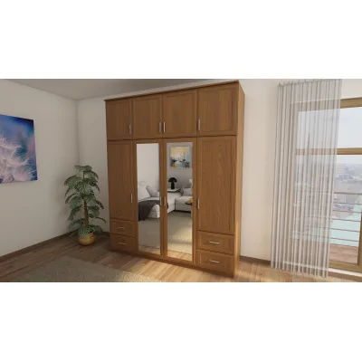 Szafa 200x242 cm wiśnia porto lustro – Arden | eMeblast