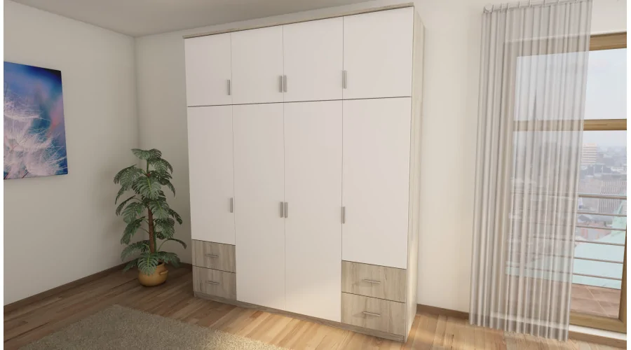 Szafa 200x242 cm sonoma jasna biel – Arden | eMeblast