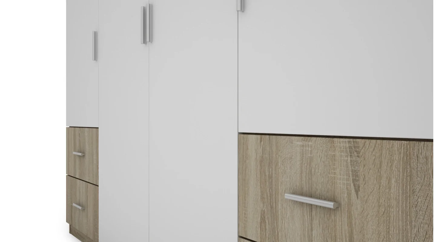 Szafa 200x242 cm sonoma jasna biel – Arden | eMeblast