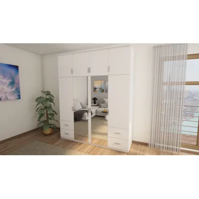 Szafa 200x242 cm biała lustro – Arden | eMeblast