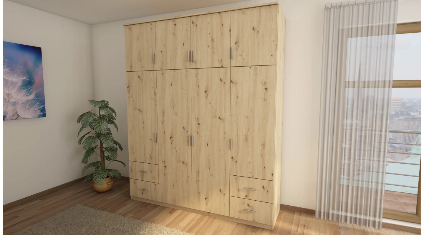 Szafa 200x242 cm dąb artisan – Arden | eMeblast Szafa 200x242 cm dąb artisan – Arden | eMeblast