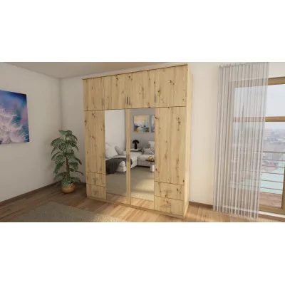 Szafa 200x242 cm dąb artisan lustro – Arden | eMeblast