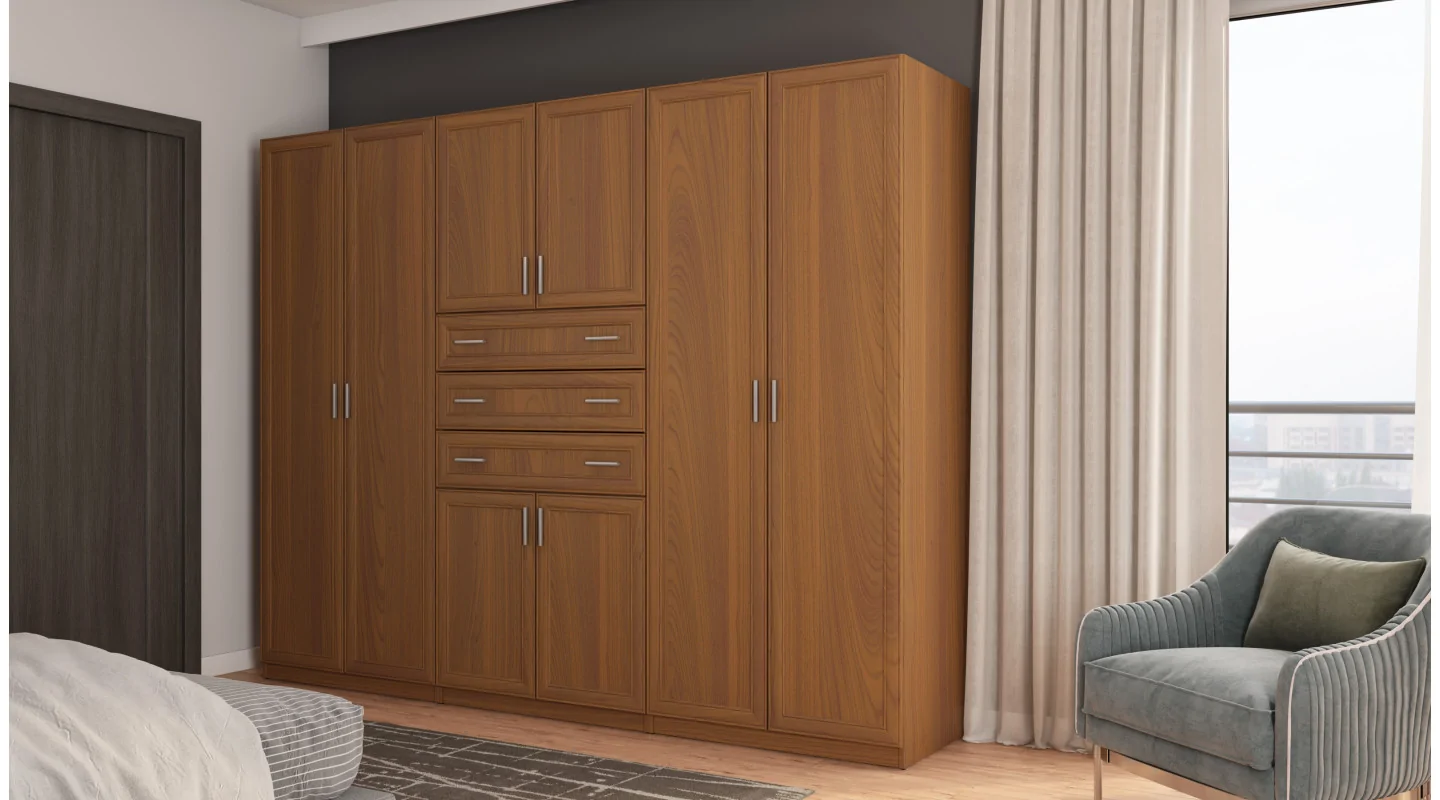 Szafa 225x210 cm wiśnia porto – Norel | eMeblast Szafa 225x210 cm wiśnia porto – Norel | eMeblast