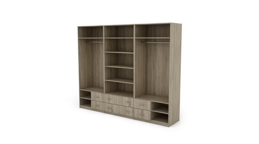 Szafa 240x220 cm sonoma jasna biel – Torven | eMeblast Szafa 240x220 cm sonoma jasna biel – Torven | eMeblast