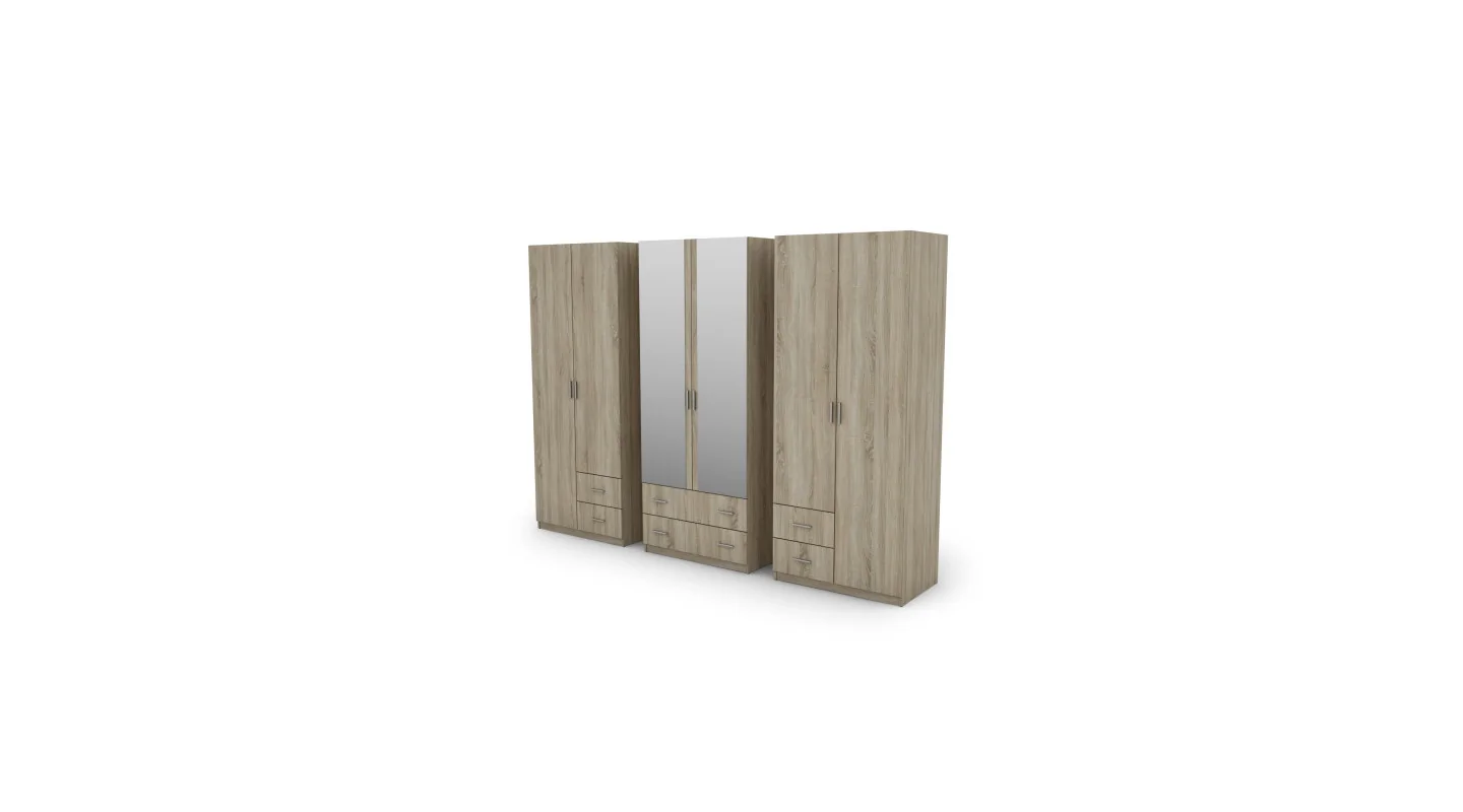 Szafa 240x220 cm sonoma jasna lustro – Torven | eMeblast Szafa 240x220 cm sonoma jasna lustro – Torven | eMeblast