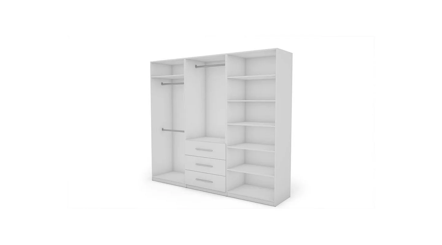 Szafa 250x220 cm biel dąb riva – Zerion | eMeblast