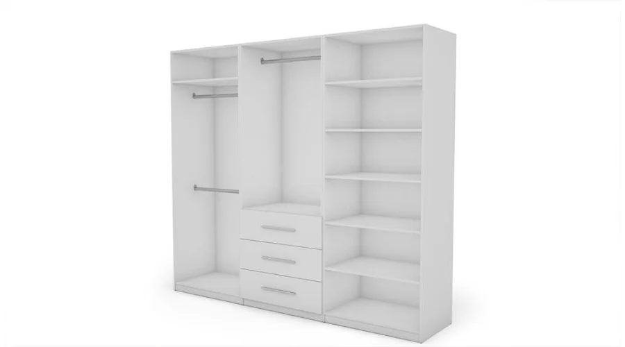 Szafa 250x220 cm biel dąb riva – Zerion | eMeblast