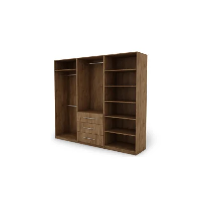 Szafa 250x220 cm dąb lefkas biel lustro – Zerion | eMeblast