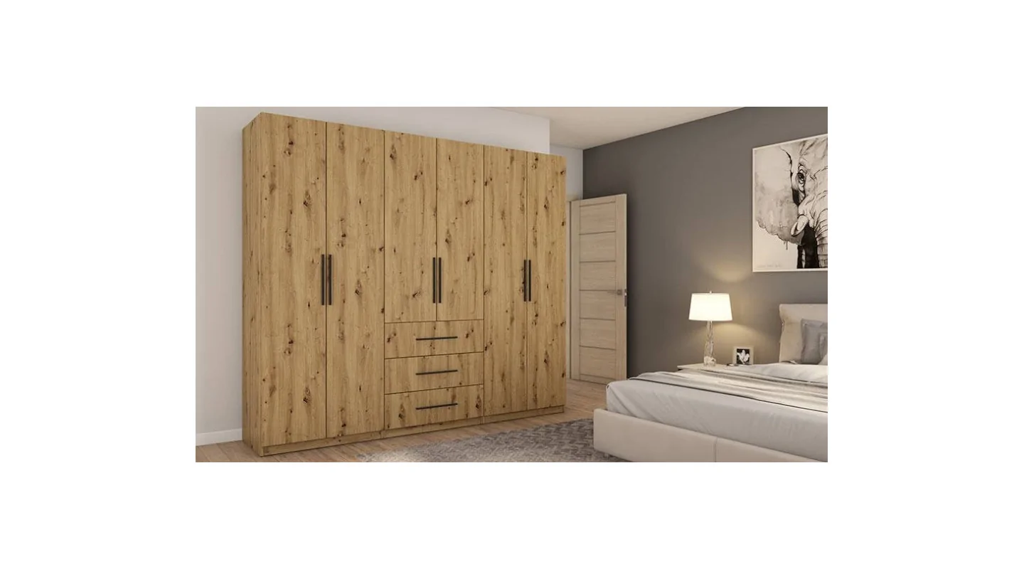 Szafa 250x220 cm dąb artisan – Zerion | eMeblast Szafa 250x220 cm dąb artisan – Zerion | eMeblast