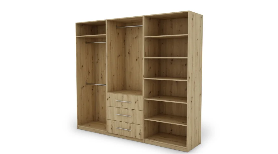 Szafa 250x220 cm dąb artisan lustro – Zerion | eMeblast