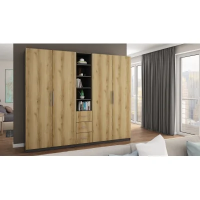 Szafa 260x220 cm grafit dąb grand naturalny – Orvian | eMeblast