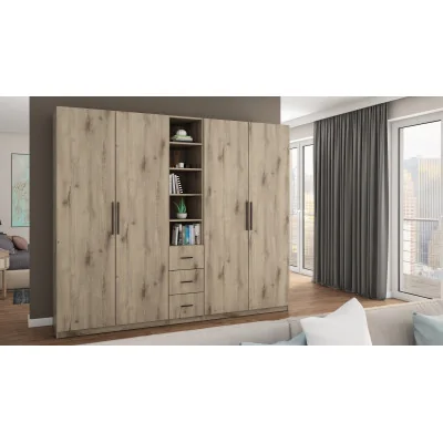 Szafa 260x220 cm dąb lumberjack frost – Orvian | eMeblast
