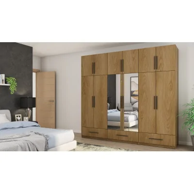 Szafa 260x240 cm dąb karmel lustro – Altivar | eMeblast