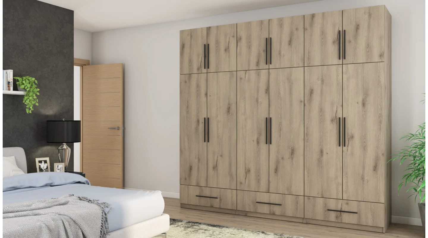 Szafa 260x240 cm dąb lumberjack frost – Altivar | eMeblast