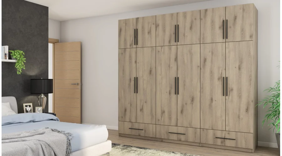 Szafa 260x240 cm dąb lumberjack frost – Altivar | eMeblast