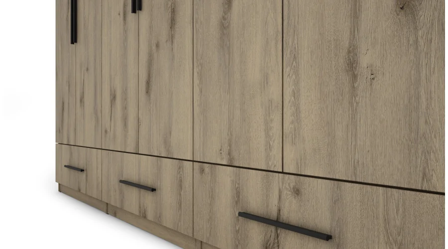 Szafa 260x240 cm dąb lumberjack frost lustro – Altivar | eMeblast