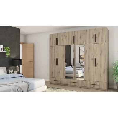 Szafa 260x240 cm dąb lumberjack frost lustro – Altivar | eMeblast