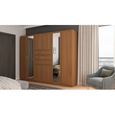 Szafa 270x210 cm wiśnia porto lustro – Vireon | eMeblast