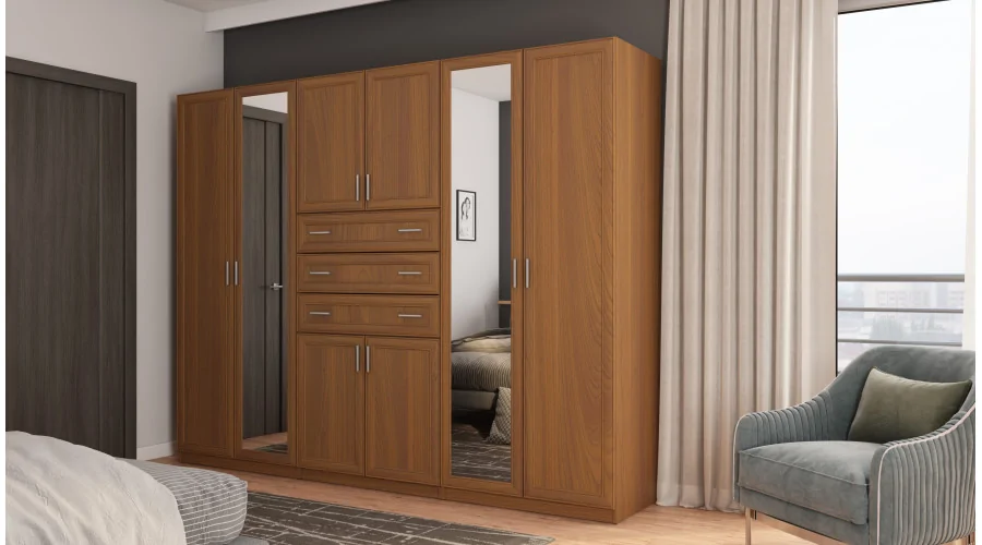 Szafa 270x210 cm wiśnia porto lustro – Vireon | eMeblast