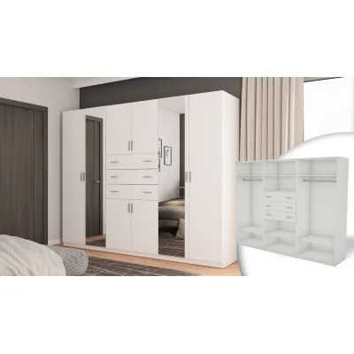 Szafa 270x210 cm biała lustro – Vireon | eMeblast