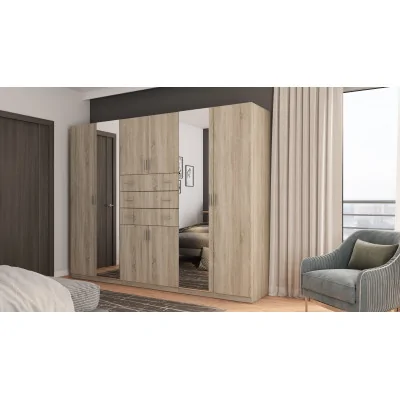Szafa 270x210 cm sonoma jasna lustro – Vireon | eMeblast