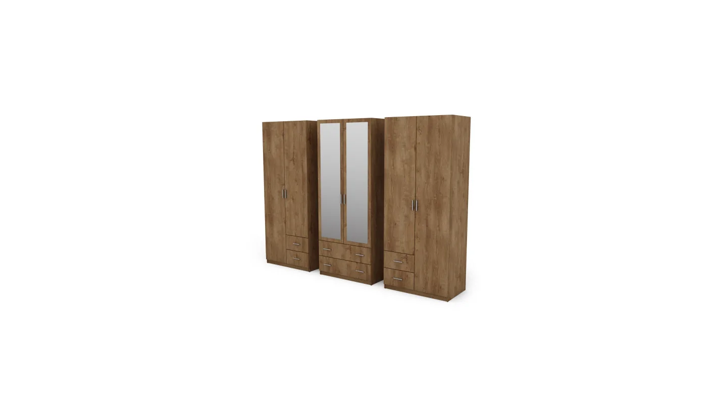Szafa 270x220 cm dąb lefkas lustro – Dorsen | eMeblast