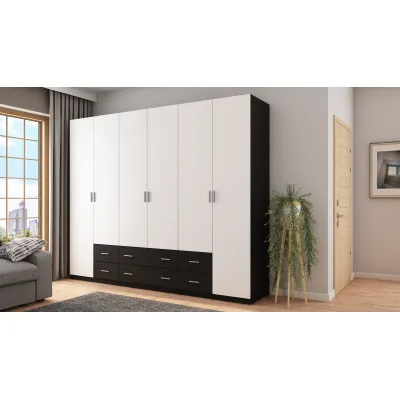 Szafa 270x220 cm czarny biel – Dorsen | eMeblast