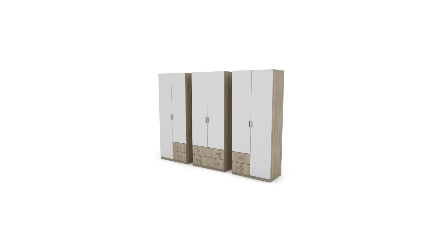 Szafa 270x220 cm sonoma jasna biel – Dorsen | eMeblast
