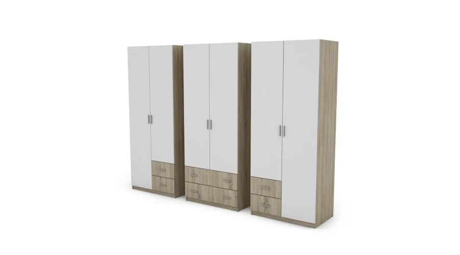 Szafa 270x220 cm sonoma jasna biel – Dorsen | eMeblast