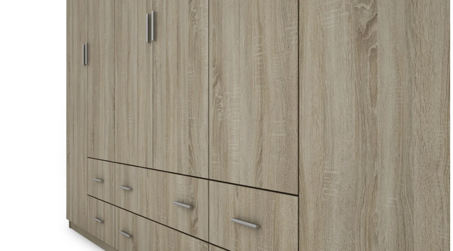 Szafa 270x220 cm sonoma jasna lustro – Dorsen | eMeblast